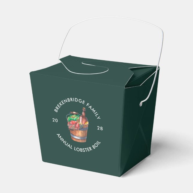 Seafood Party Family Summer Lobster Boil Favor Boxes (Front Side)