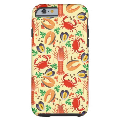 Seafood Pattern Tough iPhone 6 Case