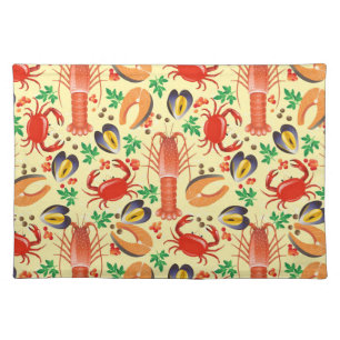 Seafood Pattern Cloth Placemat