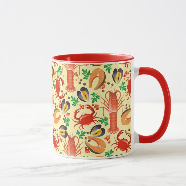 Seafood Pattern Mug (Right)