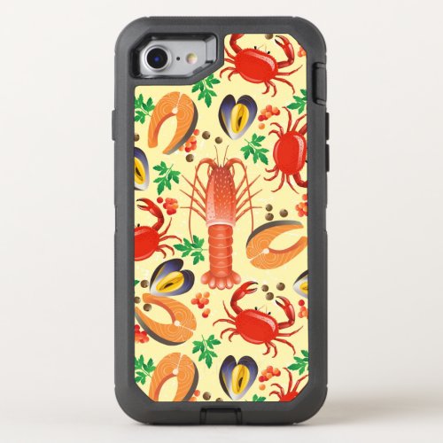 Seafood Pattern OtterBox Defender iPhone SE87 Case