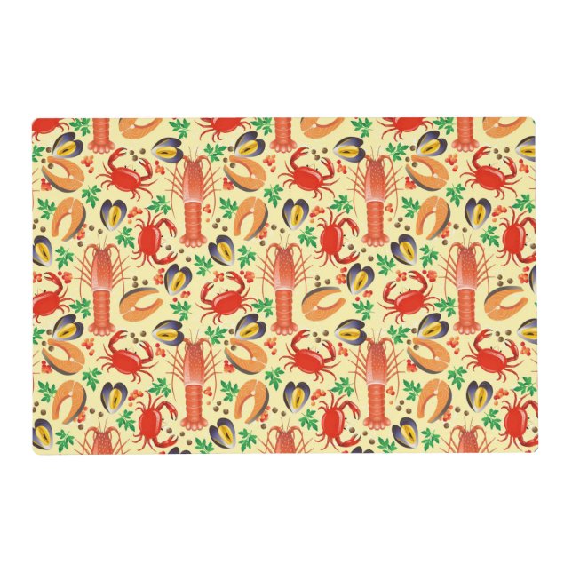 Seafood Pattern Placemat (Front)
