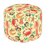 Seafood Pattern Pouf