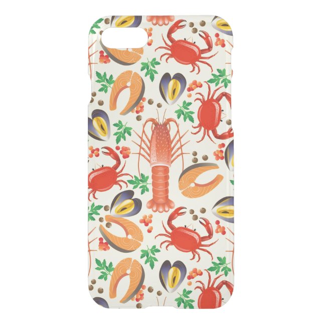 Seafood Pattern Uncommon iPhone Case (Back)