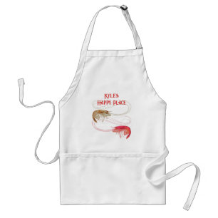 Seafood Pink Shrimp Chef Cook Adult Apron
