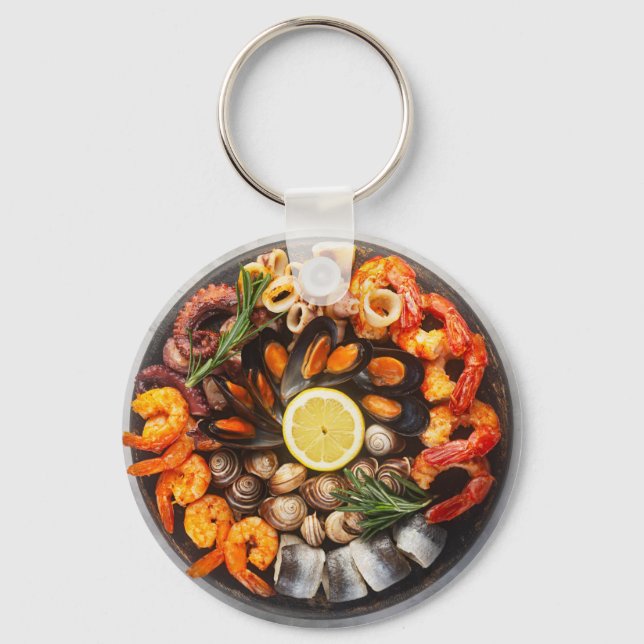 Seafood Platter Keychain (Front)