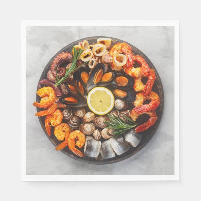 Seafood Platter Napkins (Front)