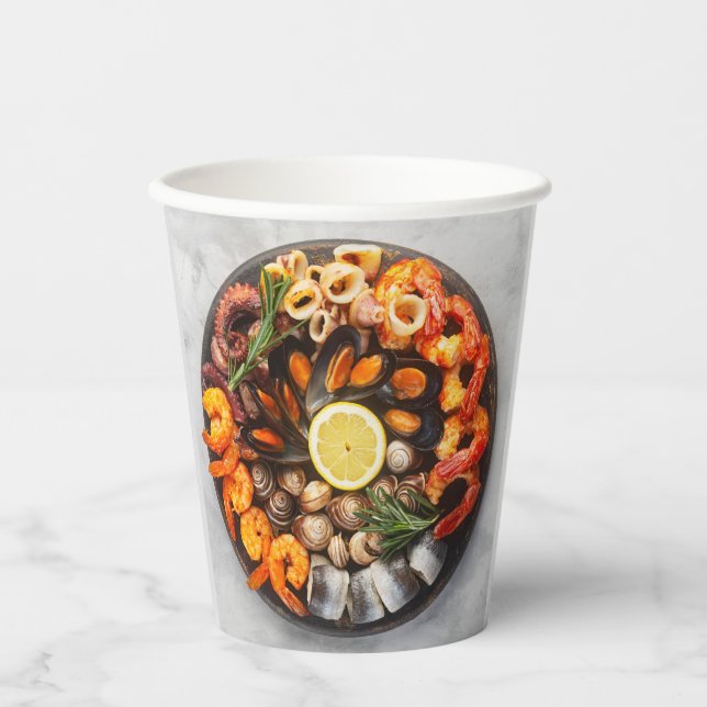 Seafood Platter Paper Cups (Front)