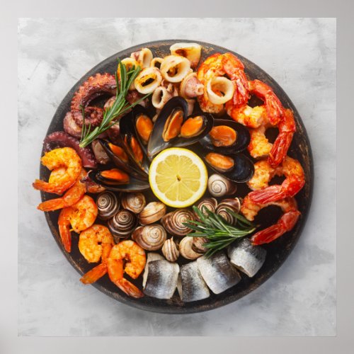 Seafood Platter Poster