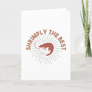 Seafood Pun: Shrimply the Best Letterpress Thank You Card