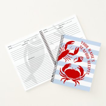 Seafood Recipes Write Your Own Notebook by TheHopefulRomantic at Zazzle