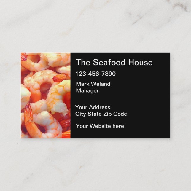 Seafood Restaurant And Distributor Business Card (Front)