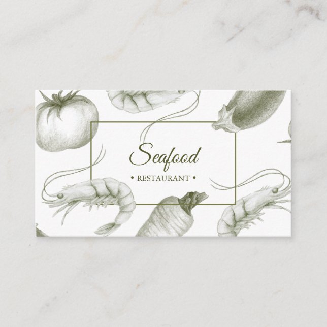 Seafood Restaurant Business Card (Front)