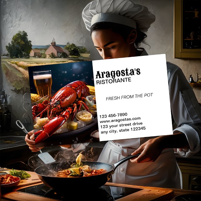 Seafood Restaurant Business Card (Creator Uploaded)