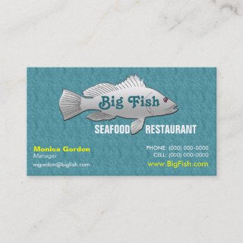 Seafood Restaurant Business Card by coolcards_biz at Zazzle