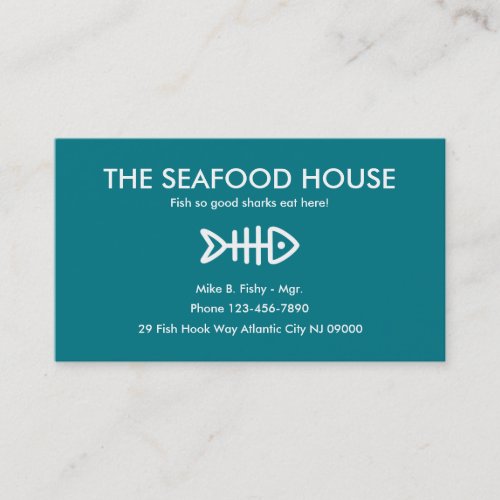 Seafood Restaurant Business Cards