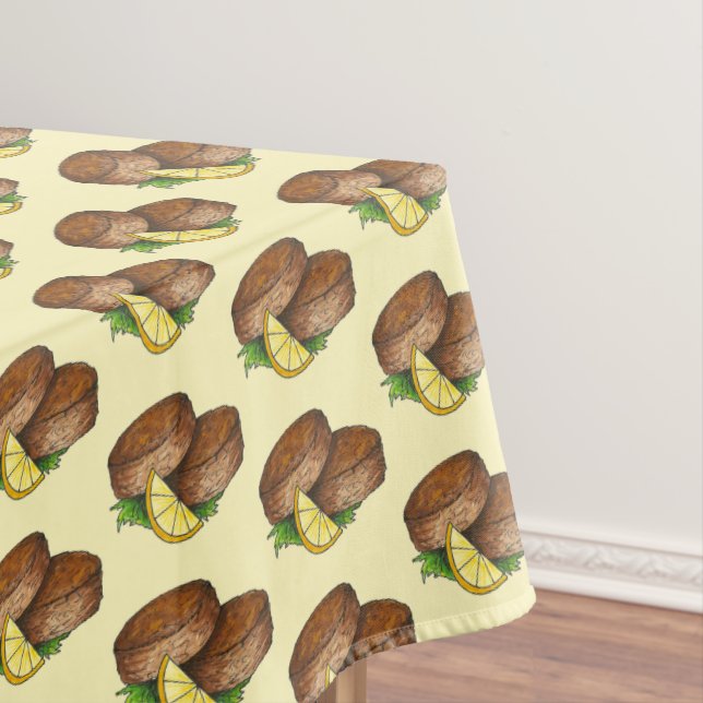 Seafood Restaurant Maryland Crab Cake Crabcakes Tablecloth (In Situ)