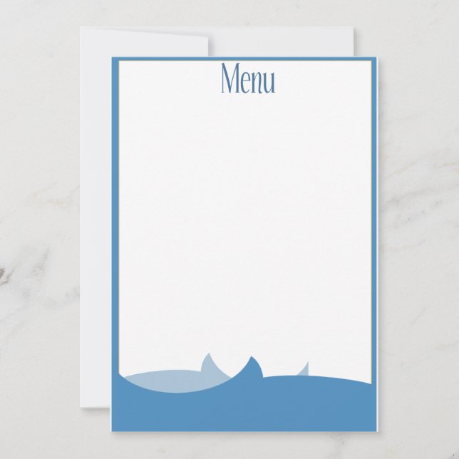 Seafood restaurant menu (Front)