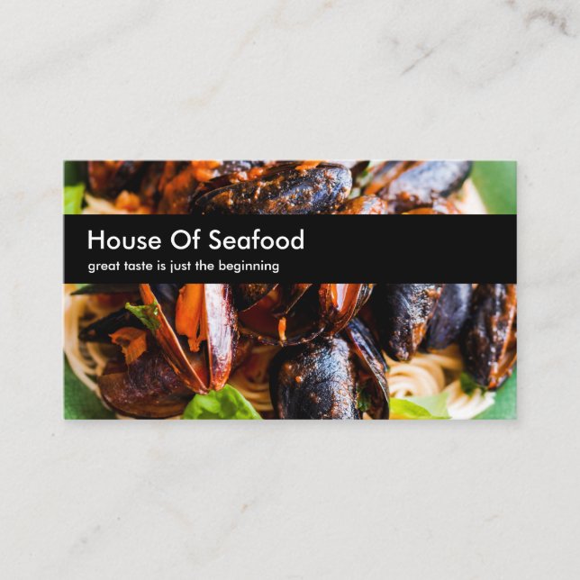 Seafood Restaurant Themed Business Card (Front)