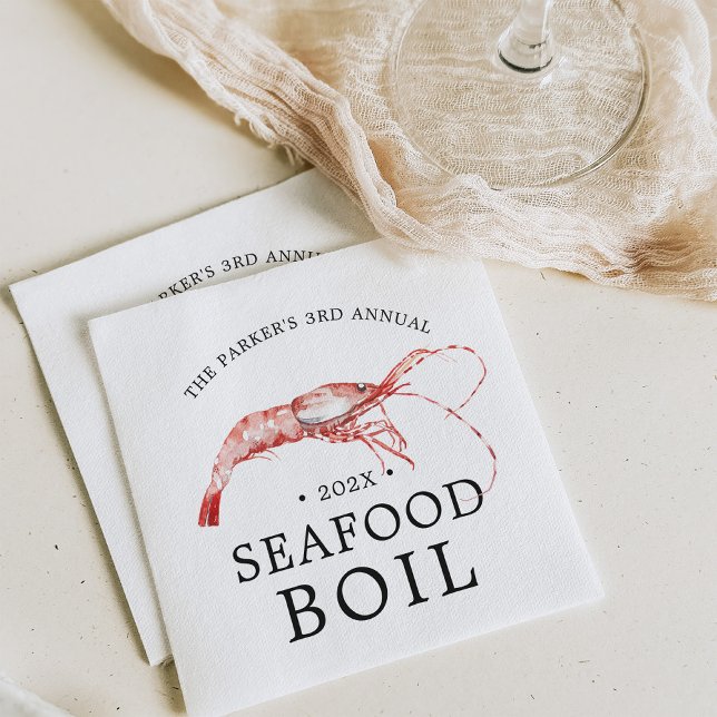 Seafood/Shrimp Boil Themed Party Napkins (Creator Uploaded)