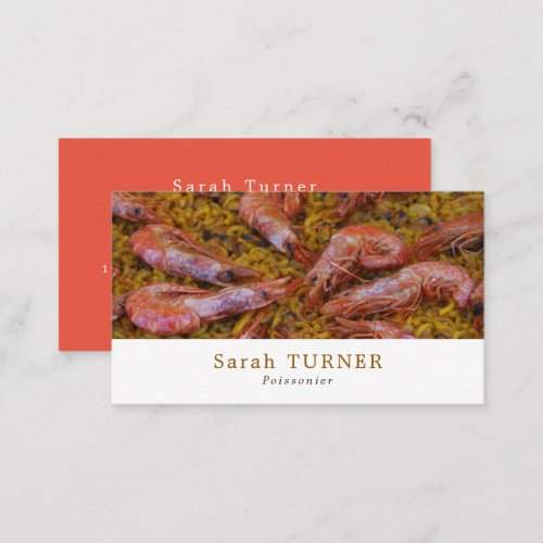 Seafood Shrimp Chef Cooking Business Card