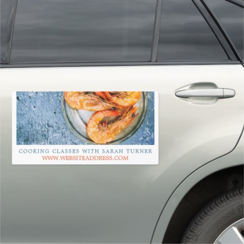 Seafood Shrimp Cooking Classes Advertising Car Magnet
