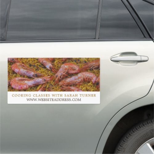 Seafood Shrimp Cooking Classes Advertising Car Magnet