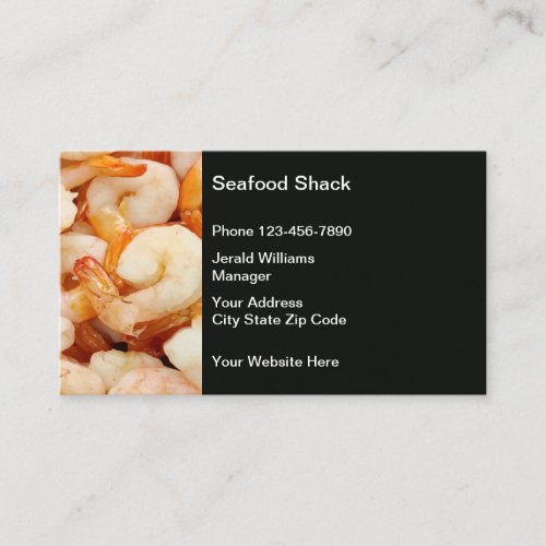 Seafood Shrimp Theme Business Card