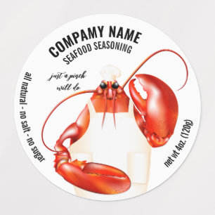 Seafood Spice Seasoning Labels