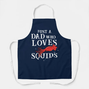 Seafood Squid Lover Chef Dad Gag Custom Apron