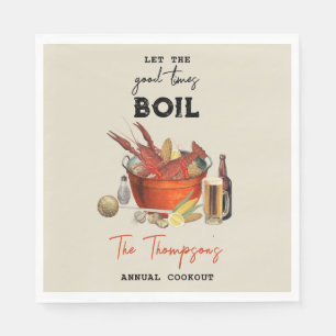 Seafood Summer Annual Crawfish Boil Party Napkins
