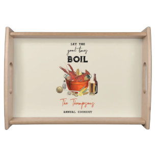 Seafood Summer Annual Crawfish Boil Party Serving Tray