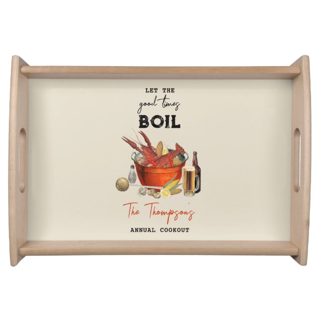Seafood Summer Annual Crawfish Boil Party Serving Tray (Front)