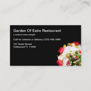 Seafood Sushi Restaurant Modern Business Cards