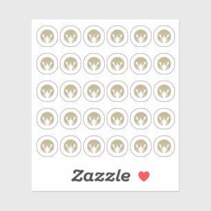 Seafood Wedding Place Cards Meal Choice Sticker