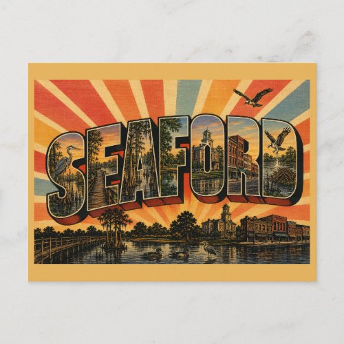 Seaford Delaware Riverwalk Cypress Swamp Art Postcard