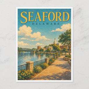 Seaford Delaware Riverwalk GeoSaga Postcard