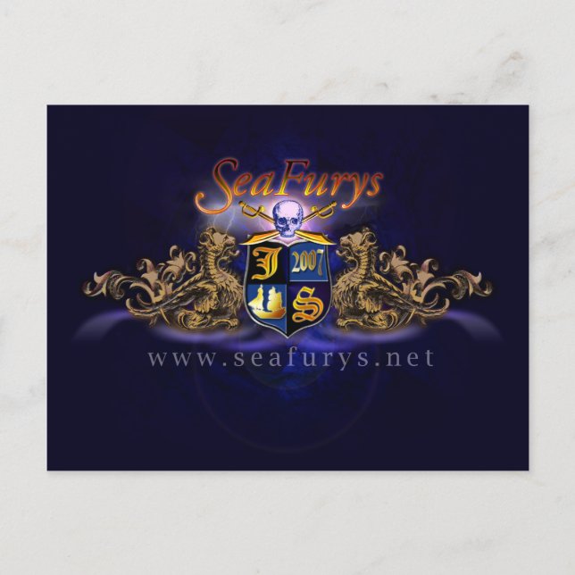 SeaFurys Shield (Blue) Postcard (Front)