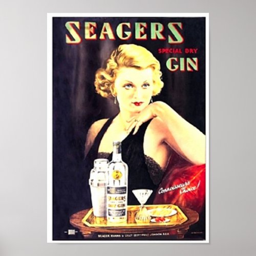 Seagers Gin Poster
