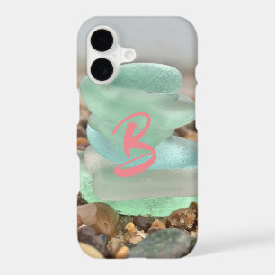 Seaglass and beach sand teal blue green brown iPhone 17 case
