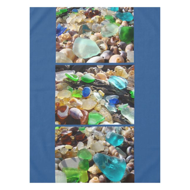 Seaglass Beach Tablecloths Coastal Wedding House (Front)