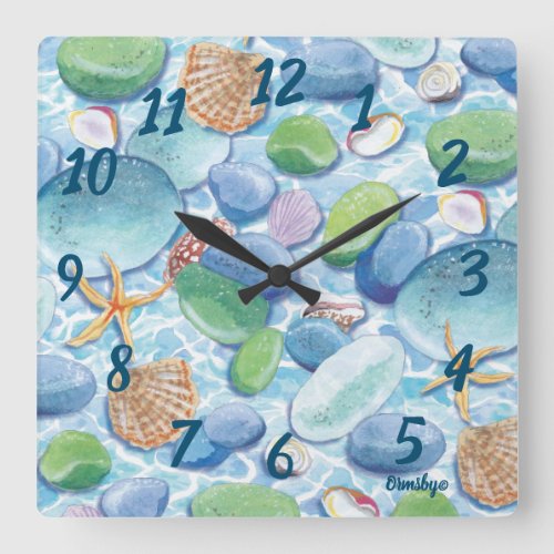 Seaglass clock