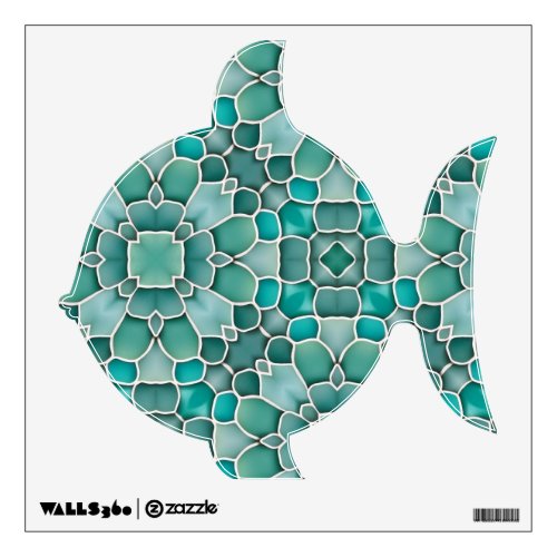 Seaglass Fish or Marine Animal Shape for Bathroom Wall Decal