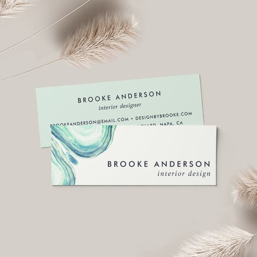 Seaglass Geode Mini Business Card