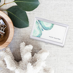 Seaglass Geode | Personalized Business Card Holder