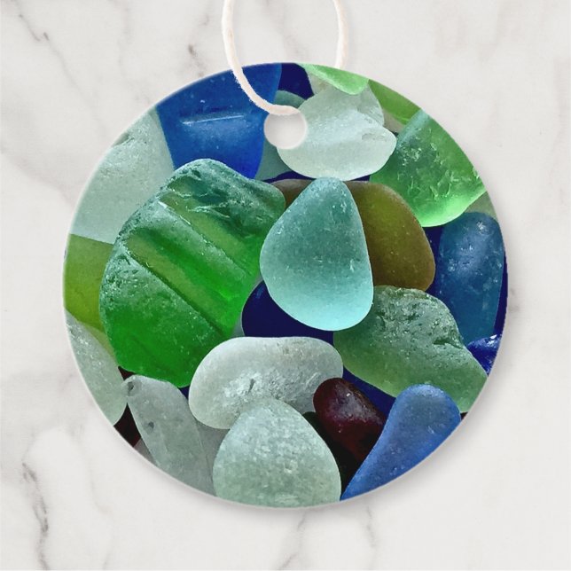 Seaglass gift tag - set of 12 (Front)