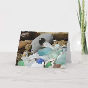 Seaglass greeting cards Beach Sea Glass Fossils