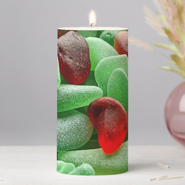 Seaglass holiday candle (In Situ)