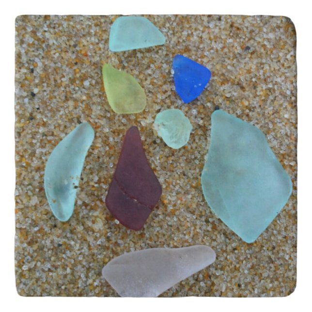 Seaglass On Beach Trivet (Front)