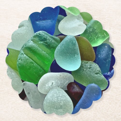 Seaglass paper coasters